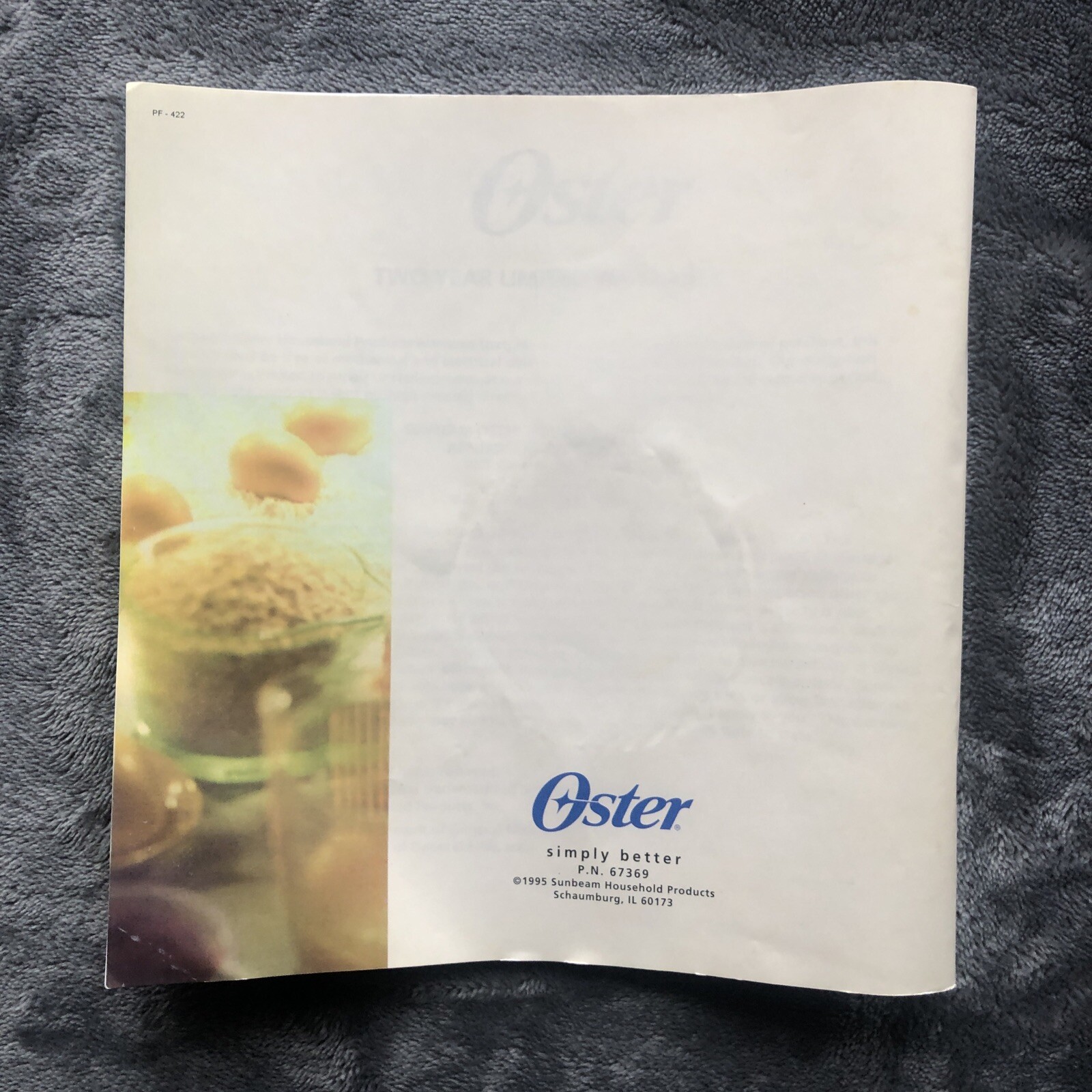 oster 4840 bread machine manual
