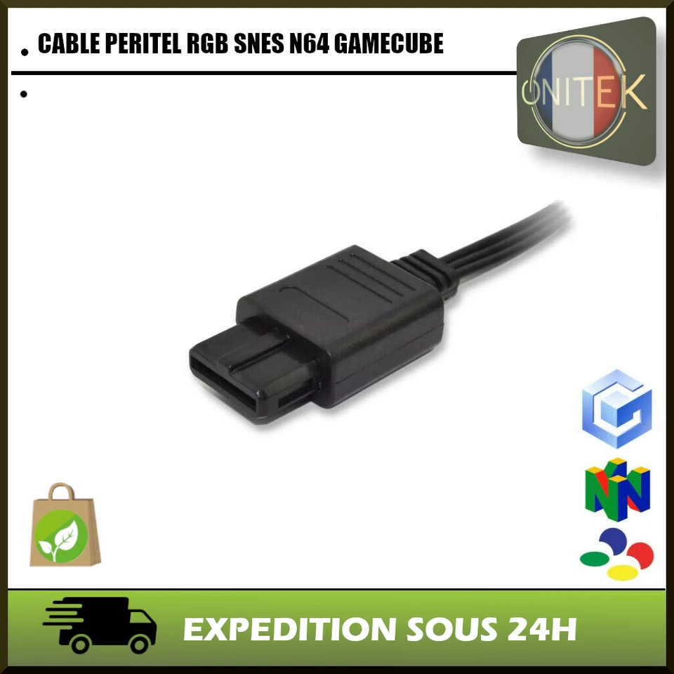 ✅CABLE AV AUDIO VIDEO RCA TV PERITEL RGB SNES SUPER NINTENDO N64 GC GAMECUBE SFC - Imagen 4 de 4