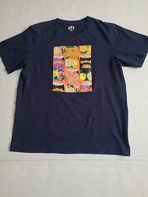 UT Uniqlo LE Hawaiian Sun Local Juice Drink Shirt Navy Blue Adult