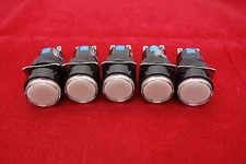 5PCS 16MM White ROUND Maintained Latching PUSH BUTTON SWITCH 3 PINS 250V 3A