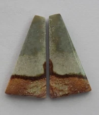 32.95 Cts Natural Polychrome Jasper (33.7mm X 17mm) Cabochon Loose Match Pair