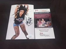 Allison Baver Signed 4x6 Photo Olympic Speed Skater JSA Auth