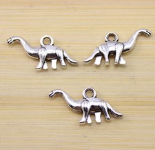 25/50/100 pcs Very lovely silver dinosaur charm pendant 27x13 mm