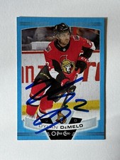 DYLAN DEMELO Ottawa Senators Autographed 2019-20 OPC Blue Border Card #474 COA