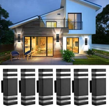 4-6 PACK Exterior LED Wall Light Sconce Outdoor Lights Porch Up Down Fixtures