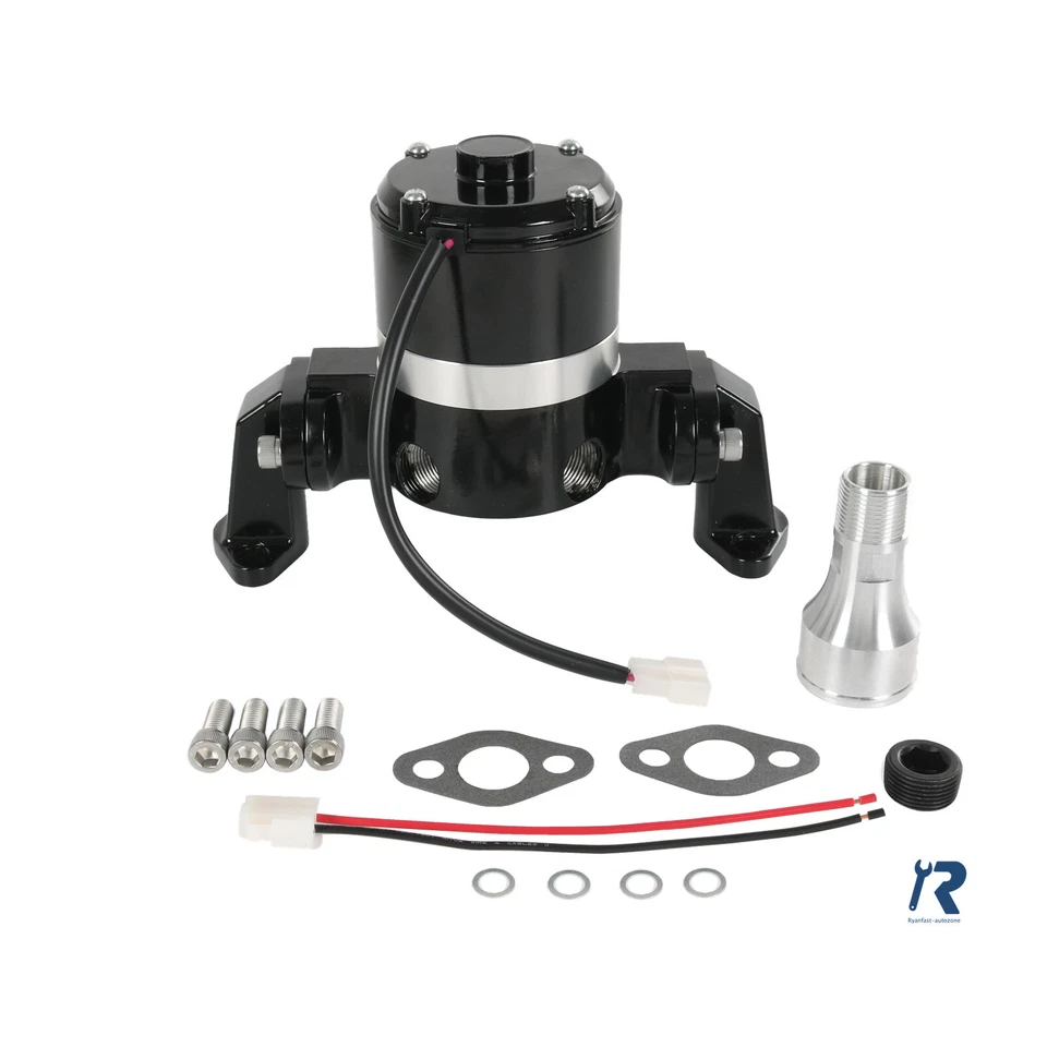 Block Chevy Electric Water Pump Black for 262 327 350 383 400 Engin High Flow - Image 2 of 4