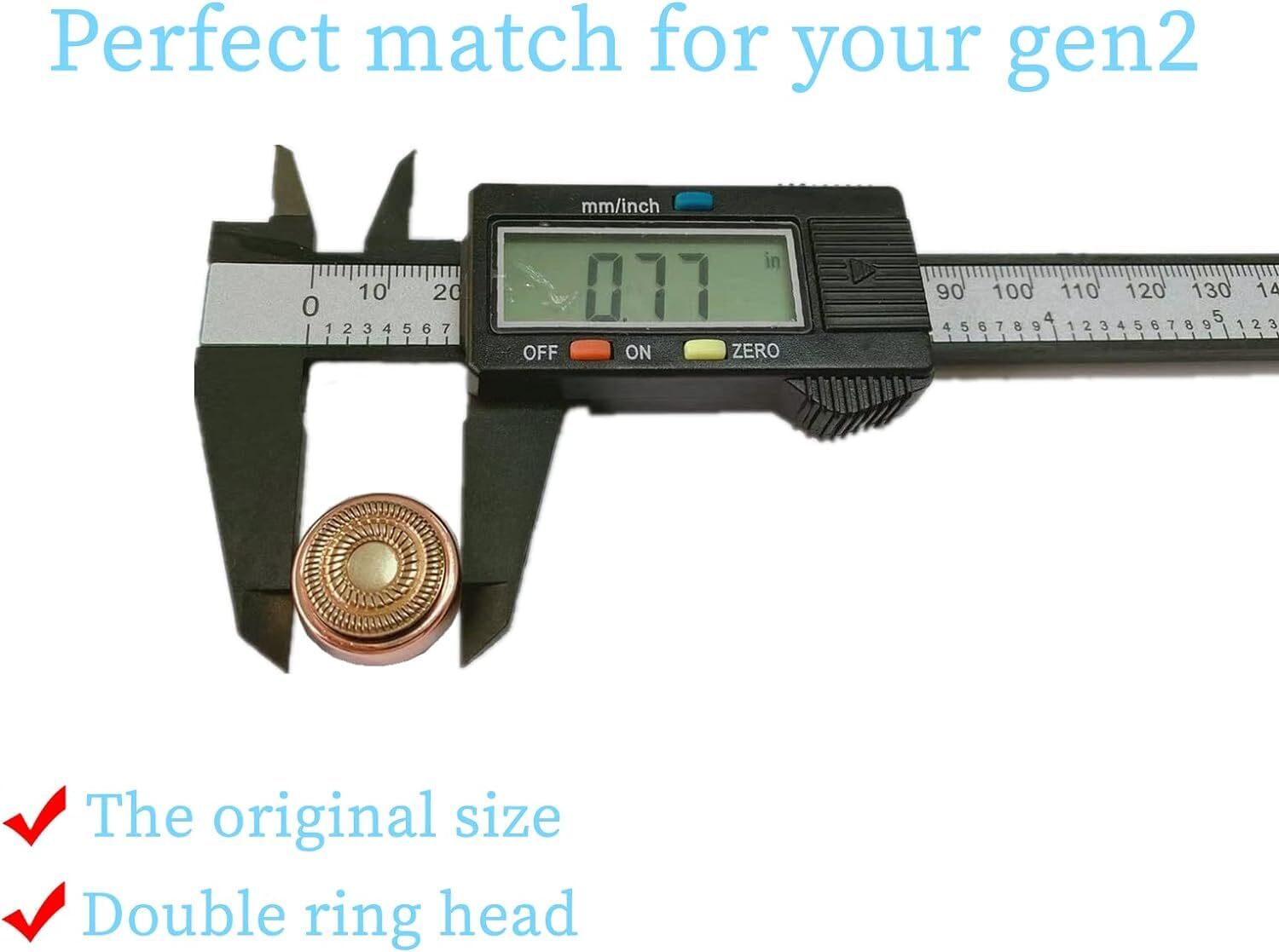 Facial Hair Remover Replacement Heads Generation 2 for Finishing Touch Flawless