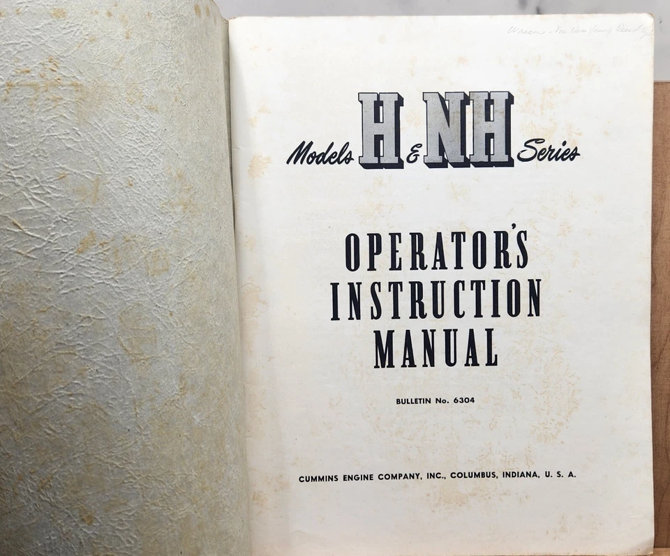 Lote manual diesel vintage (4) modelos H & NH Series Cummins Fairbanks Morse 45 49 - Imagem 3 de 4