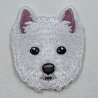 Westie Terrier Dog Embroidered Patch Iron Sew On Motif Embroidery Applique Dogs