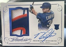 2016 Panini Flawless Rookie Patch Autograph RC Michael Conforto #RPA-MC SP/15