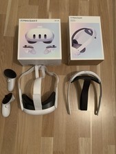 META Quest 3 Virtual Reality Brille - 128GB, weiß, kabellos + Elite Strap