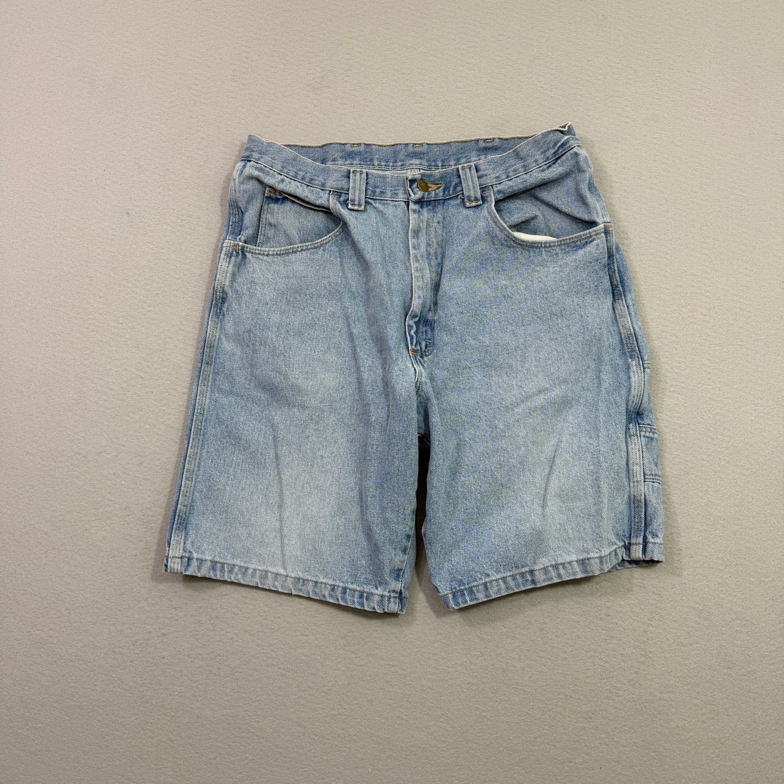 Vintage Wrangler Jean Shorts Men's 34 Blue 10" Inseam Jorts Denim y2k Cowboy