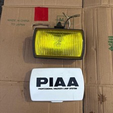 Piaa Yellow Fog Light Rectangular Halogen Driving Lamp Vintage Jdm With Cover