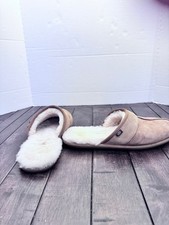 UGG Australia Men's Size 11 Chestnut Scuff Suede Slippers With Shearling Lining