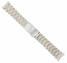 18MM WATCH BAND SOLID LINK BRACELET FOR OMEGA SPEEDMASTER S/STEEL HEAVY TWO TONE