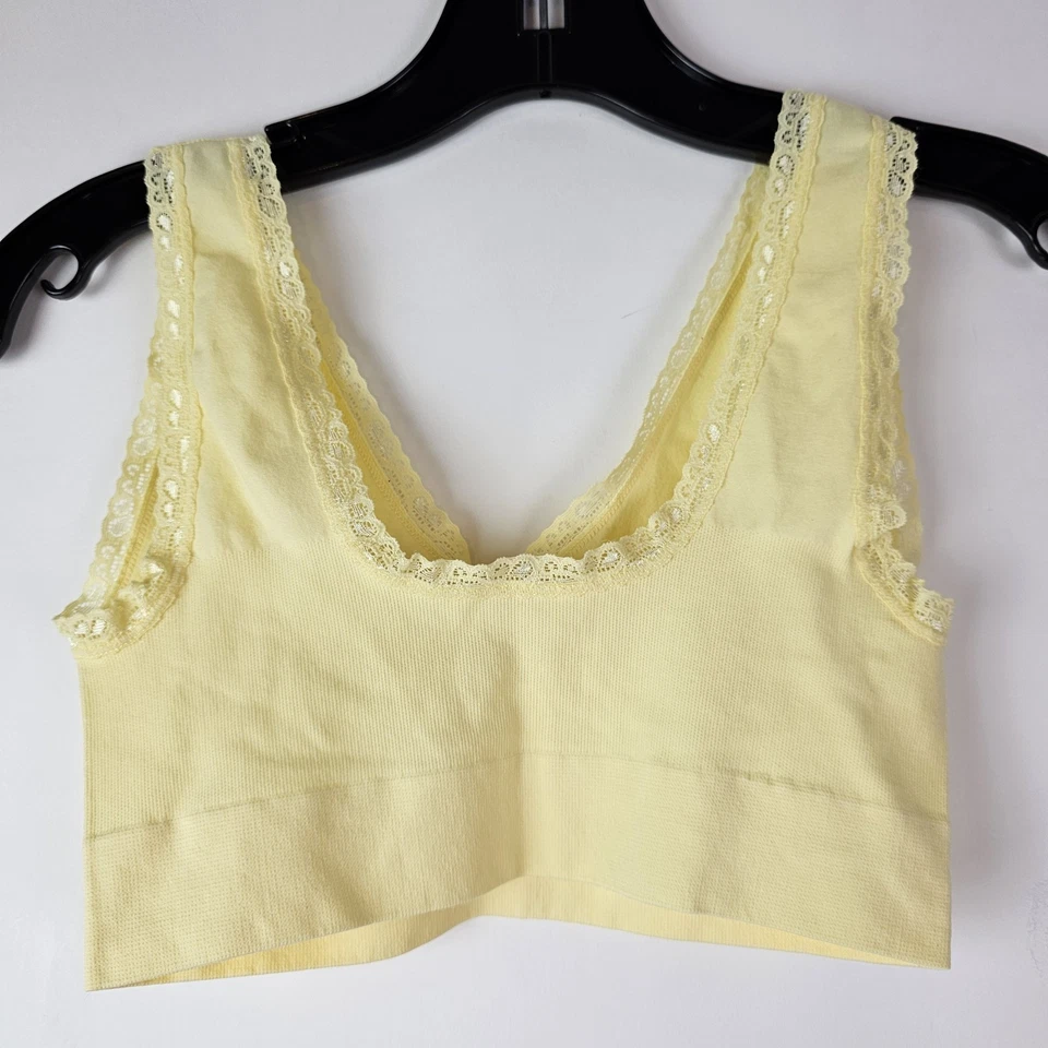 Sujetador Rhonda Shear Sin Costuras Original Ahh Comfort Nuevo Sin Etiquetas Pequeño Inalámbrico Amarillo Foto 4 de 4