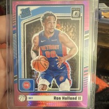 2024-25 Panini Donruss Optic Rated Rookie Pink Prizm Ron Holland II #291 Pistons
