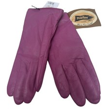 FOWNES Purple Leather Gloves Womens Size 8 Large New Vintage Sears
