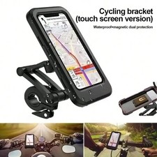 Motorcycle Bike Handlebar Phone Mount Holder Waterproof Case for iPhone Samsung