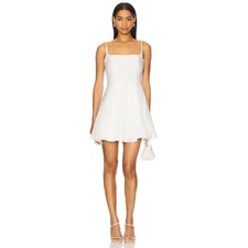 NWT ASTR THE LABEL Ellie Fit and Flare Dress White Small S