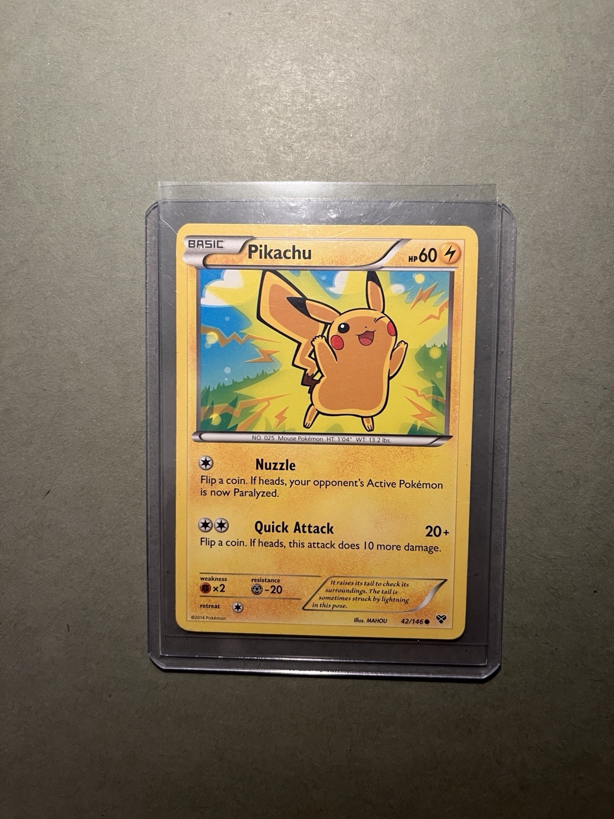 Pokemon Pikachu TCG XY Card 42/146 Regular Common Non Holo Near Mint