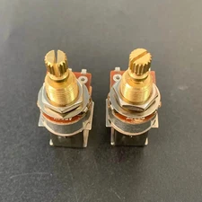 10-Pack Guitar Brass Shaft Push/Push Potentiometers A500K/B500K