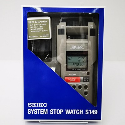 SEIKO SVAS013 Gray Stopwatch S149 Printer Quartz Sports Seiko System Stop Watch