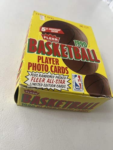 1990 FLEER Basketball Wax Box - 36 Sealed Packs Michael Jordan Larry Bird NBA 1C - Picture 5 of 11
