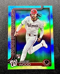 JAMES WOOD 2025 TOPPS SERIES 1 ONE #181 AQUA FOIL SP ROOKIE RC PR 165 NATS