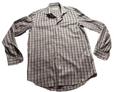Robert Graham 100 Cotten LS Button Front Shirt Sz 39/15.5 FREE SHIPPING