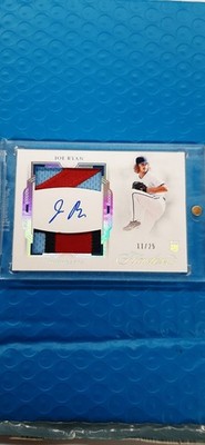 2022 Panini Flawless Joe Ryan Rookie RC Dual Patch Autographs Silver Foil #'d/25