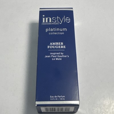 InStyle Fragrances Platinum Collection Amber Fougere EDT 3.4 oz New Perfume
