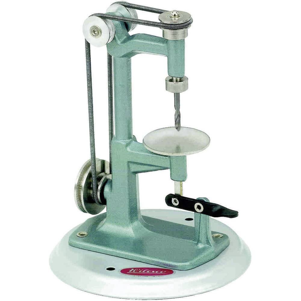 Дрель Wilesco 510 с подвижным сверлильным столом и стальным сверлом.