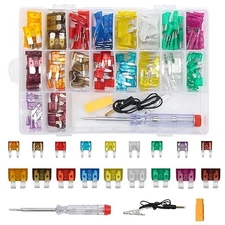 180 PCS Car Fuses Assortment Kit, with Car Fuse Tester and Fuse Puller, Blade-Ty