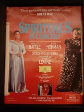 Kathleen Battle, Jessye Norman Spirituals In Concert Rare Promo Poster Ad Framed