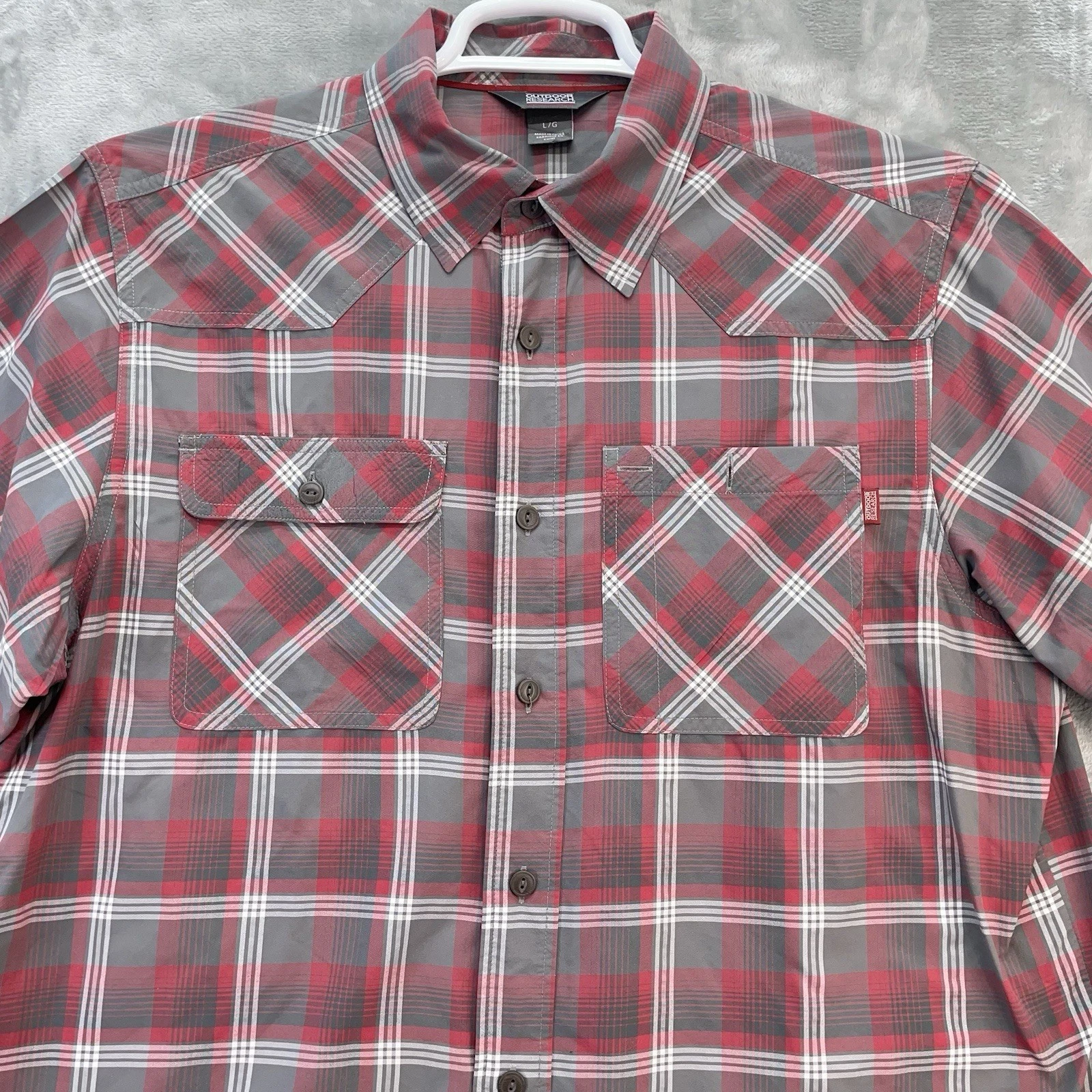Outdoor Research shirt Mens size large Growler work wear trek Hiking performance