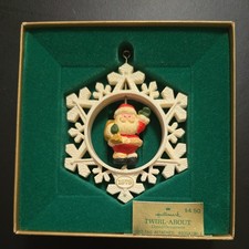 Vintage 1979 Hallmark Santa in a Snowflake Christmas Ornament Tree Trimmer Coll