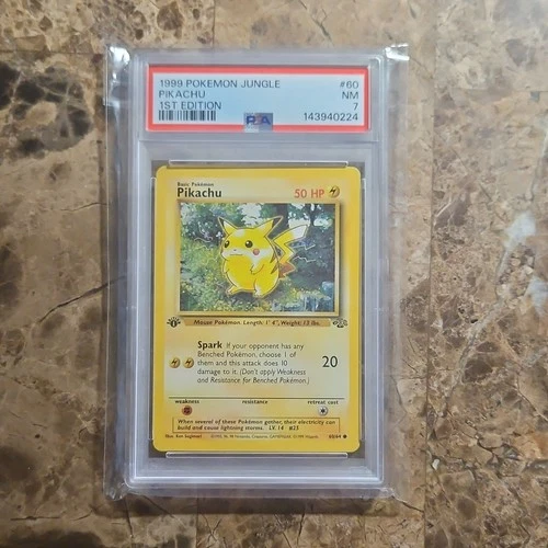 Pokémon Pikachu Jungle 1st Edition PSA 7 60/64 English 1999 Card