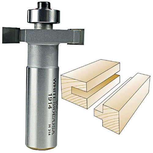 Whiteside Slotting & Rabbeting Bit 1/2 in. SH x 1/4 in. CL x 3/8 in. CD 1914