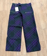  1650 Mens Burberry IP Check Wool Trousers Pants Deep Royal 48 US 32