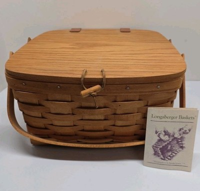 Longaberger 1994 Small Picnic Basket 11029 with Riser. 