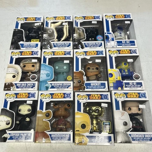 Lot Of 12 Star Wars Funko Pops