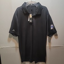 NWT Adidas Golf A230 Performance Polo Shirt Black UPF50 Size Large