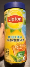 Discontinued Lipton Iced Tea Unsweetened Instant Mix Makes 30 quarts 0cal