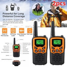 Walkie Talkies Electronic Long Range Walky Talky 8km UHF Backlit LCD Display UK