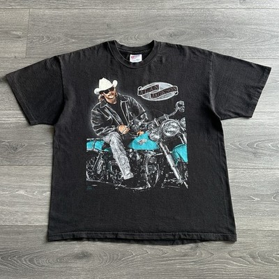 Vintage 90s Alan Jackson Biker T-Shirt Men s XL Harley Davidson Made In USA