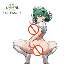 EARLFAMILY 5.1" Alluring Tatsumaki Wall Car Decal Anime Girl Ass NSFW Sticker