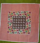 Lot of 2 Unused Hankies Pink & Brown Floral Handkerchiefs — photo 4