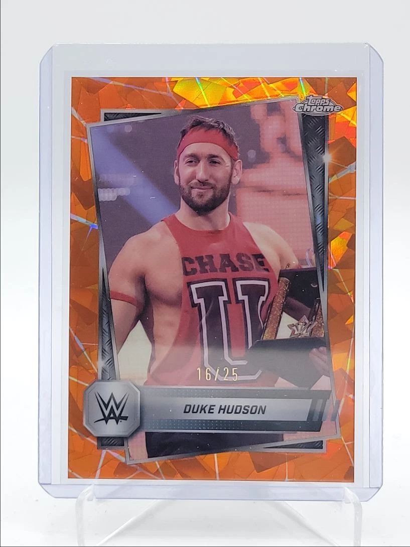 DUKE HUDSON 2025 TOPPS CHROME WWE SAPPHIRE NXT ORANGE /25 Q3879