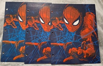 Spiderman 3 Hole Portfolio Folders Set of 3 Homecoming 